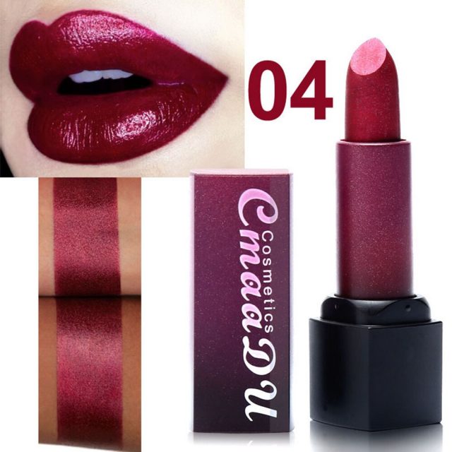 CmaaDu Metal Lipstick Diamond Waterproof Makeup Long Lasting Not Fade Glitter Lip Stick Korea Cosmetics maquiagem TSLM2