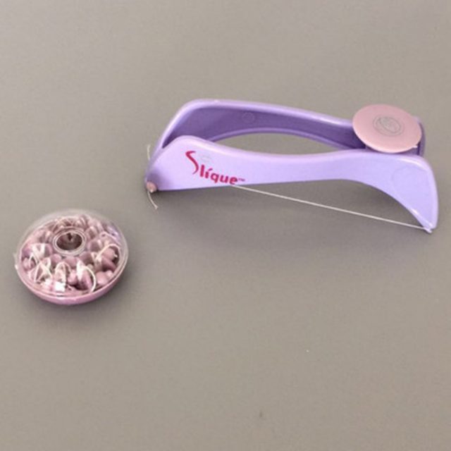 Slique 52+147 == 79 Women Plastic Cotton Modern Hair Facial Body Removal Threading Threader Epilator System Slique Design Tools