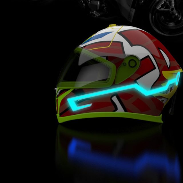 Ready Stock Motorcycle Helmet EL Cold Light Mod Kit Tron Helmets Mode Night Time Riding Signal Flashing Lights strip Bar DIY