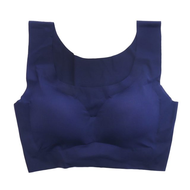 Women Sport Bra Top Cool Stretch Plus Size M-6XL Sports Fitness Running Brassiere Ultra-Thin One-Piece Underwear Sleeping Bra