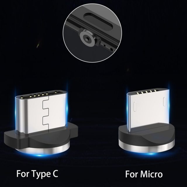 Magnetic USB Fast Charging Micro / Type C Cable