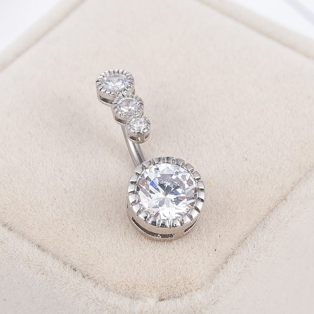 1pc Sexy Dangling Navel Belly Button Rings Belly Piercing Crystal Surgical Steel Woman Body Jewelry Barbell Women Accessories
