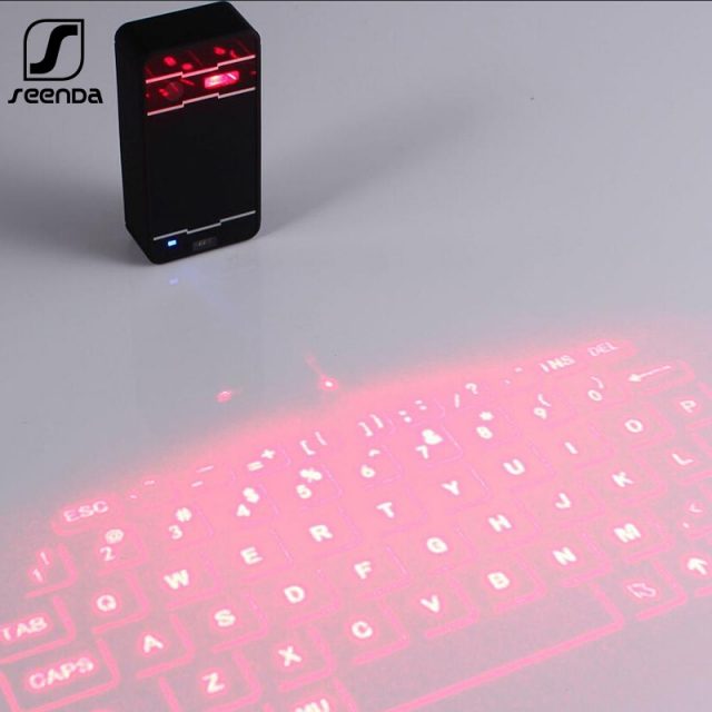 SeenDa Mini Laser keyboard Wireless Bluetooth Virtual Projection keyboard Portable for iPhone Android iPad Tablet PC Notebook