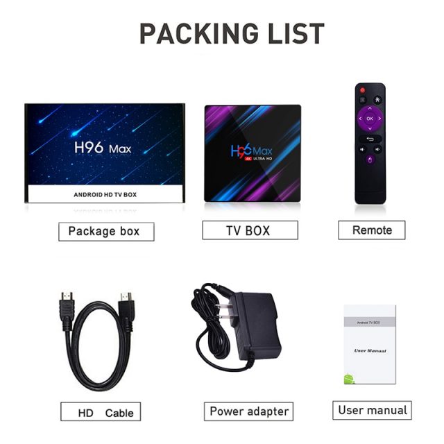 H96 MAX RK3318 Smart Android TV Box 16GB 32GB 64GB Media player 4K Wifi Netflix Set top Box Media Player Youtube Android 9.0 BOX