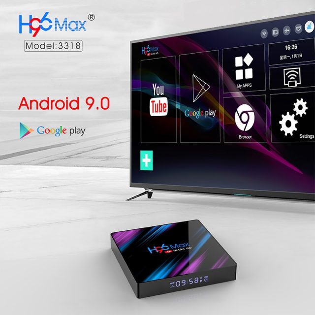 H96 MAX RK3318 Smart Android TV Box 16GB 32GB 64GB Media player 4K Wifi Netflix Set top Box Media Player Youtube Android 9.0 BOX