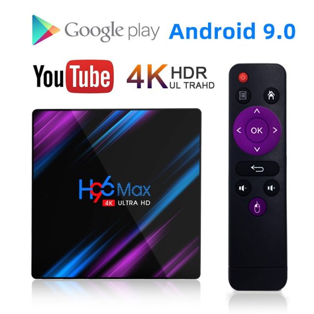 H96 MAX RK3318 Smart Android TV Box 16GB 32GB 64GB Media player 4K Wifi Netflix Set top Box Media Player Youtube Android 9.0 BOX