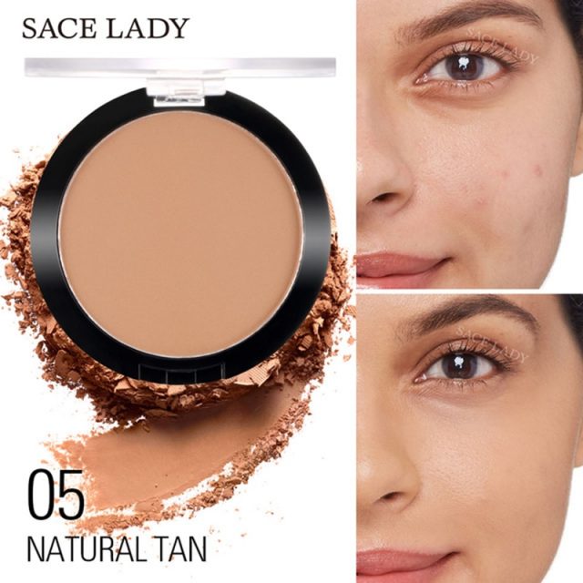 Natural Lasting  Matt Pressed Face Powder Foundation Lightweight Oil-control Compact Cosmetic Loose Powder Makeup Tool  TSLM1