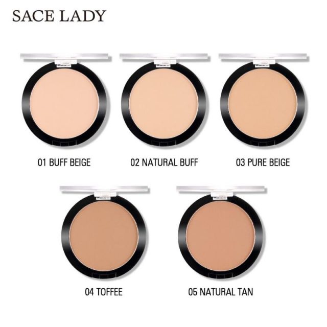 Natural Lasting  Matt Pressed Face Powder Foundation Lightweight Oil-control Compact Cosmetic Loose Powder Makeup Tool  TSLM1
