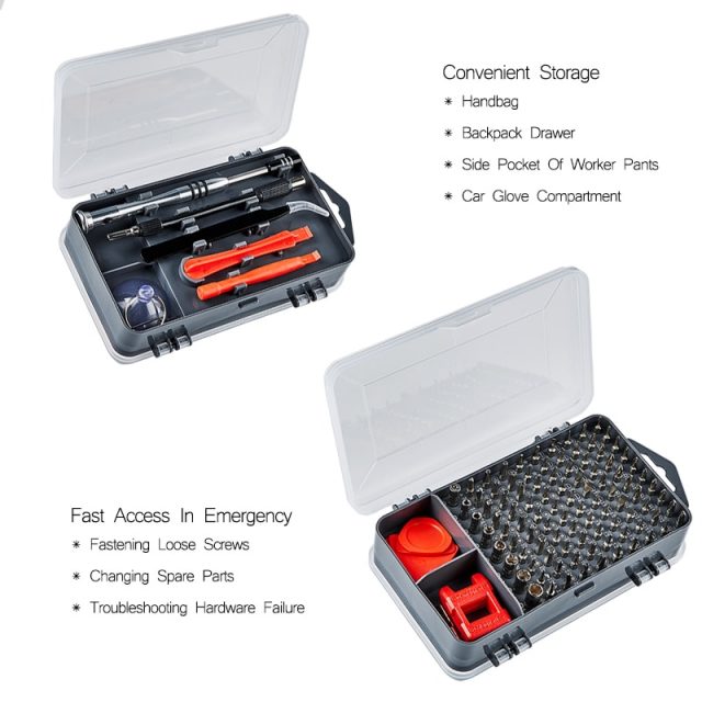 KINDLOV 112 in 1 Screwdriver Set of Screw Driver Bit Set Multi-function Precision Mobile Phone Repair Device Hand Tools Torx Hex
