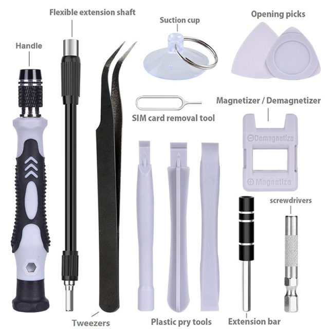 KINDLOV 112 in 1 Screwdriver Set of Screw Driver Bit Set Multi-function Precision Mobile Phone Repair Device Hand Tools Torx Hex