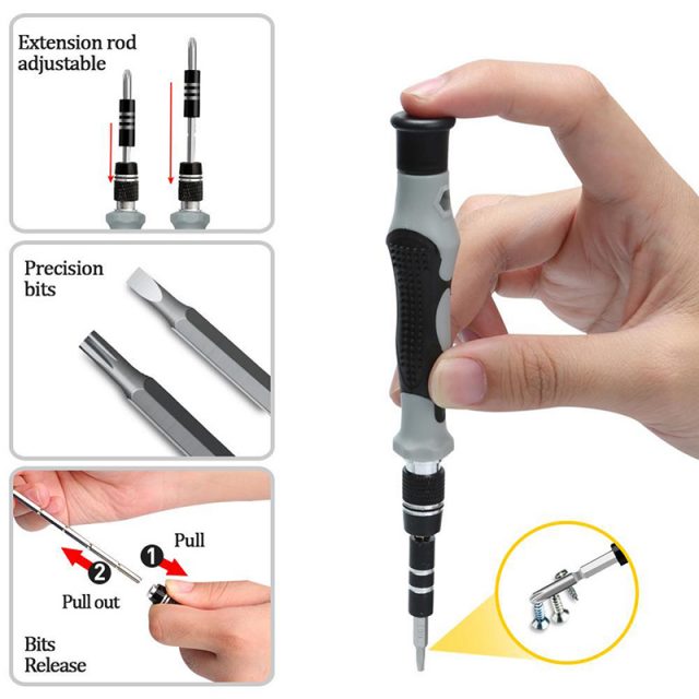 KINDLOV 112 in 1 Screwdriver Set of Screw Driver Bit Set Multi-function Precision Mobile Phone Repair Device Hand Tools Torx Hex