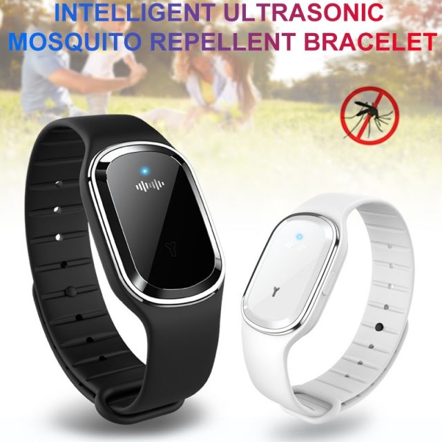Ultrasonic Natural Mosquito Repellent Bracelet Waterproof Pest Insect Bugs Anti Mosquito Insect Bracelet Ultrasound Outdoor Kids
