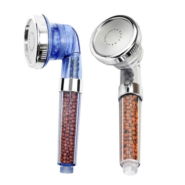 3 Function Adjustable Hand Held Jetting Shower Head Bathroom High Pressure Water Handheld Saving Anion Filter SPA Shower Heads