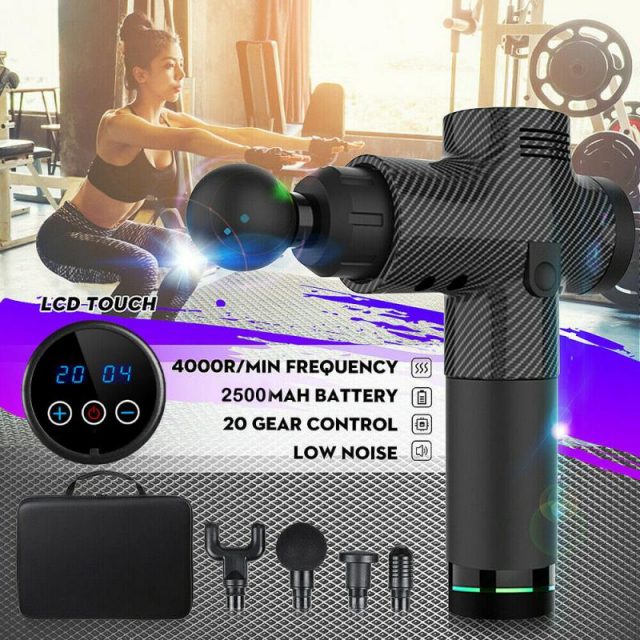 LED Muscle Massage Gun Mute Electric Muscle Massager Body Relaxing Pain Relief Portable Slimming Legs Massage Machine 2019
