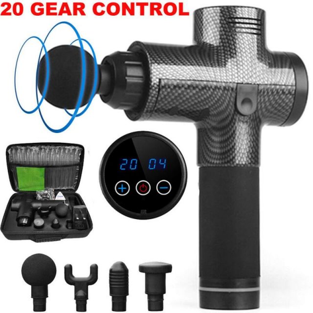 LED Muscle Massage Gun Mute Electric Muscle Massager Body Relaxing Pain Relief Portable Slimming Legs Massage Machine 2019