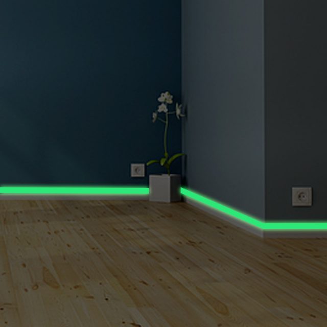 Luminous band baseboard Wall Sticker living room bedroom Eco-friendly home decoration decal Glow in the dark DIY Strip Stickers