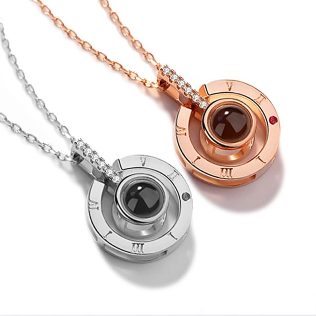 Letter Necklace 100 languages I love you Projection Pendant Necklace Women Jewelry Collier Femme Bijoux 2018 best friends Gifts