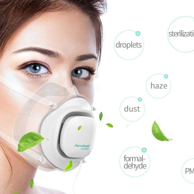 Airwheel Air Experts F3 Smart Respirator Fresh Air Silicone Mask with a 5-layer Filter Technology with In & Out Dual Protection and APP Smart Reminder for the New Normal