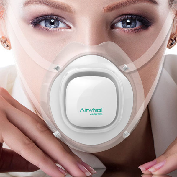 Airwheel Air Experts F3 Smart Respirator Fresh Air Silicone Mask with a 5-layer Filter Technology with In & Out Dual Protection and APP Smart Reminder for the New Normal