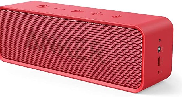 Anker Soundcore Portable Wireless Bluetooth Speaker with Loud Stereo Sound, 24-Hour Playtime, 66 feet Bluetooth Range, Built-in Microphone Compatible with iPhone/IOS, Samsung and All Android Devices