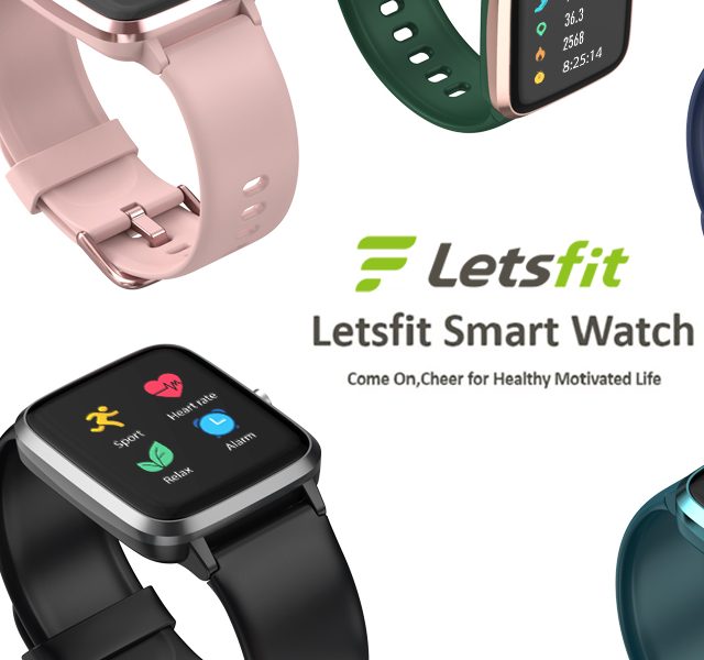 Letsfit Smart Watch ID205L, Fitness Tracker with Heart Rate Monitor, Activity Tracker with 1.3 Inch Touch Screen, IP68 Waterproof Pedometer Smartwatch with Sleep Monitor, Step Counter for Women and Men