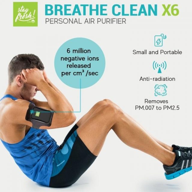 Stayfresh! Canada Breathe Clean Rechargeable Portable Personal Air Purifier (X6) with Healthy Negative Ions