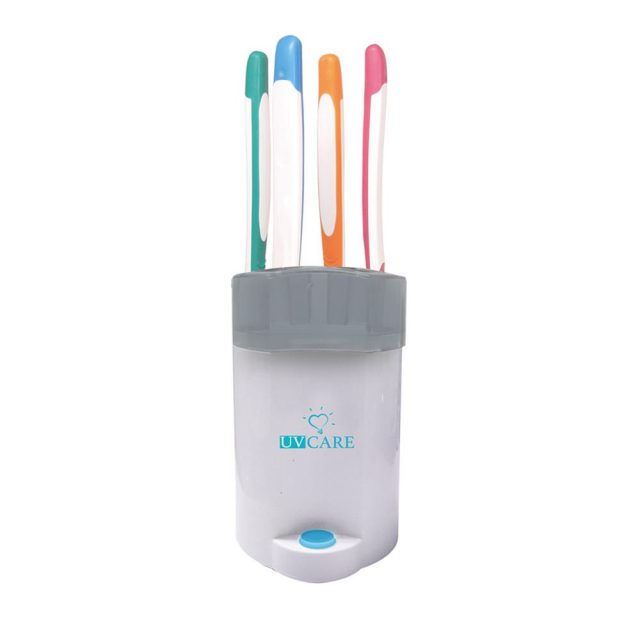 UV Care Family Toothbrush Sterilizer with UVC Germicidal Light for Disinfection, Sanitation, Sterilization and Termination of Germs, Viruses, Molds, and Bacteria