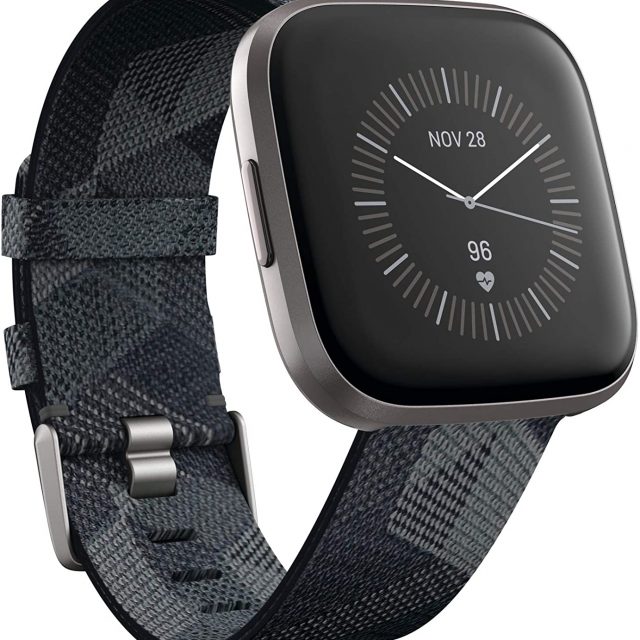 Fitbit Versa 2 Health and Fitness Smartwatch with Heart Rate, Music, Alexa Built-In, Sleep and Swim Tracking, One Size (S and L Bands Included)