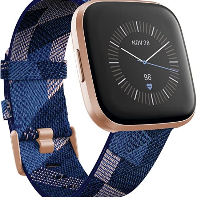 Fitbit Versa 2 Health and Fitness Smartwatch with Heart Rate, Music, Alexa Built-In, Sleep and Swim Tracking, One Size (S and L Bands Included)