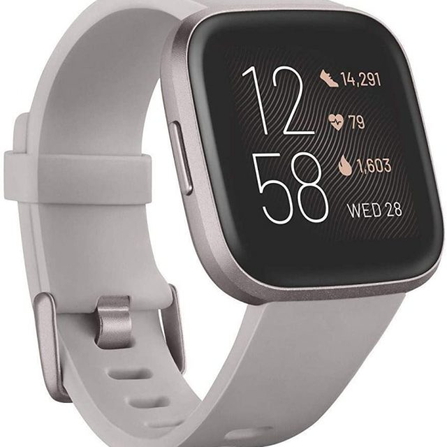Fitbit Versa 2 Health and Fitness Smartwatch with Heart Rate, Music, Alexa Built-In, Sleep and Swim Tracking, One Size (S and L Bands Included)