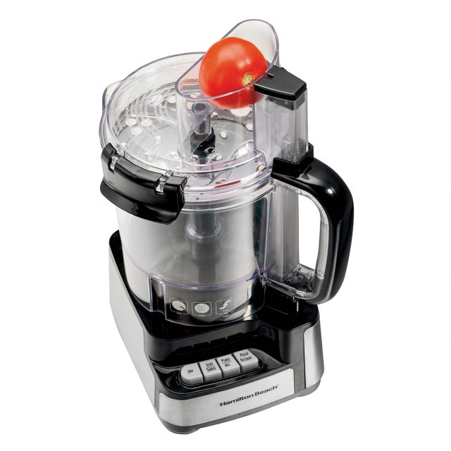 Hamilton Beach 12-Cup Stack & Snap Food Processor & Vegetable Chopper, Black