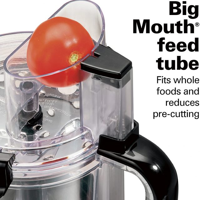 Hamilton Beach 12-Cup Stack & Snap Food Processor & Vegetable Chopper, Black