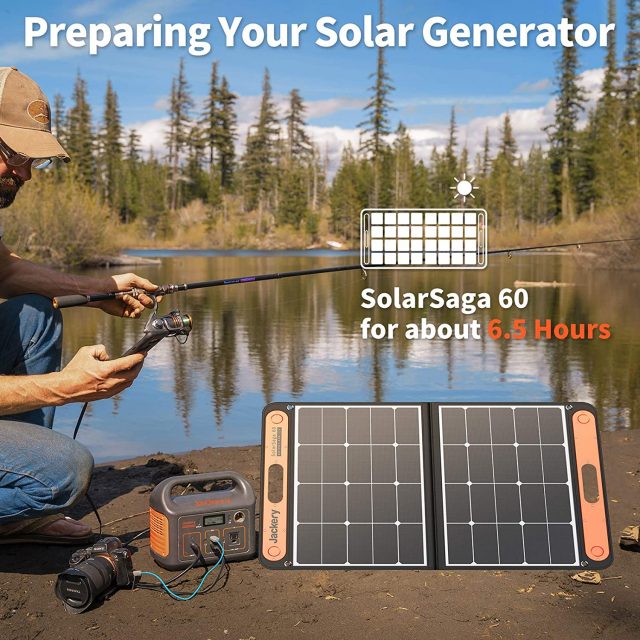 Jackery Portable Power Station Explorer 240 Generator Adapter Charger, 240Wh Backup Lithium Battery, 110V/200W Pure Sine Wave AC Outlet, Solar Generator (Solar Panel Not Included) for Outdoors and Emergencies