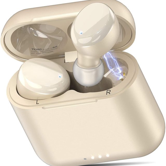 TOZO T6 True Wireless Earbuds Bluetooth Headphones Touch Control with Wireless Charging Case IPX8 Waterproof TWS Stereo Earphones in-Ear Built-in Mic with Noise Reduction Headset Premium Deep Bass for Sports and Leisure All Colors