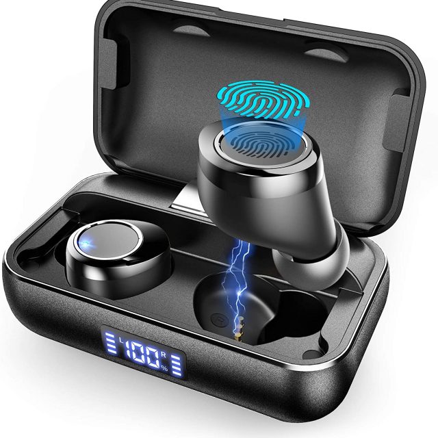 Vankyo X200 True Wireless Earbuds Bluetooth 5.0 In-Ear TWS Stereo Headphones with Smart LED Display Charging Case IPX8 Waterproof 120H Playtime Built-in Mic with Deep Bass for Sports, Fitness, Work, Leisure