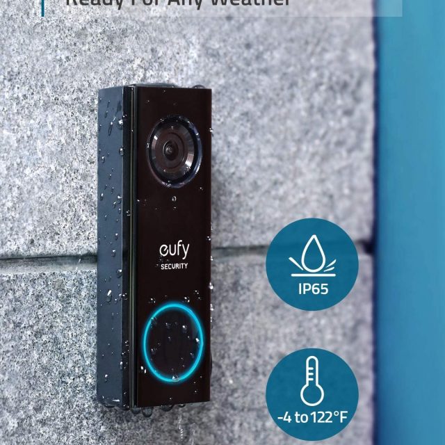 eufy Security and Safety, Wi-Fi Video Doorbell, HD 1080p-Grade, No Monthly Fees, Secure Local Storage, Human Detection, Free Chime, Requires Existing Wiring