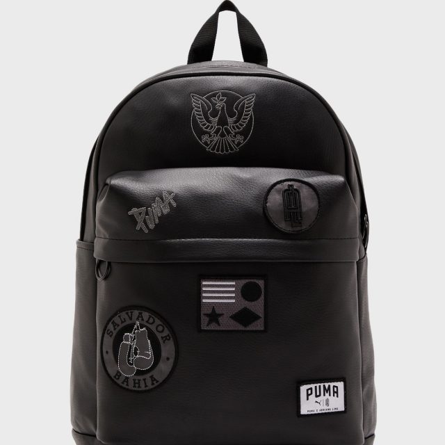 Puma x Adriana Lima Backpack Black Leather for Everyday Use at Work, Gym or School