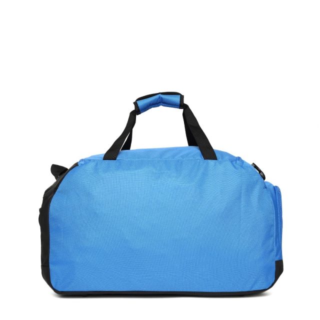 Puma LIGA Medium Duffel Bag for Travel, Training and Sports Black and Blue Training Bag