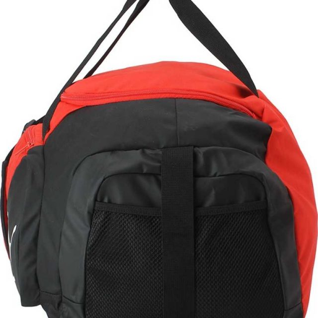 Puma LIGA Medium Duffel Bag for Travel, Training and Sports Black and Red Training Bag