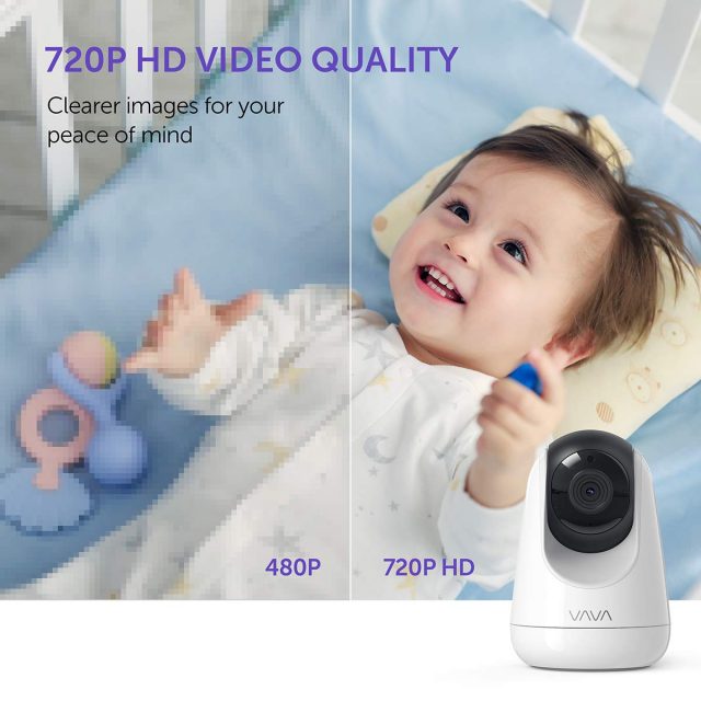 VAVA Baby Monitor 720P HD 5″ Screen Display Video Baby Monitor with Camera and Audio, IPS Screen, 900ft Range, 4500 mAh Battery, Two-Way Audio, One-Click Zoom, Night Vision and Thermal Monitor for Safety and Security