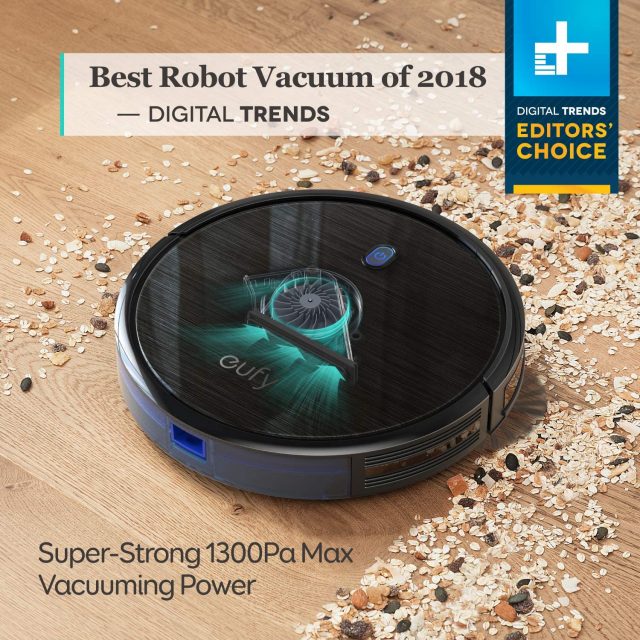 Eufy by Anker, BoostIQ RoboVac 11S (Slim), Robot Vacuum Cleaner, Super-Thin, 1300Pa Strong Suction, Quiet, Self-Charging Robotic Vacuum Cleaner, Cleans Hard Floors to Medium-Pile Carpets