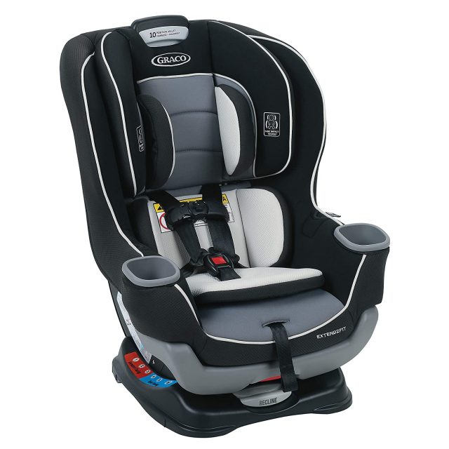 Graco Extend2Fit Convertible Car Seat, Ride Rear Facing Longer with Extend2Fit, Gotham for Child’s Safety